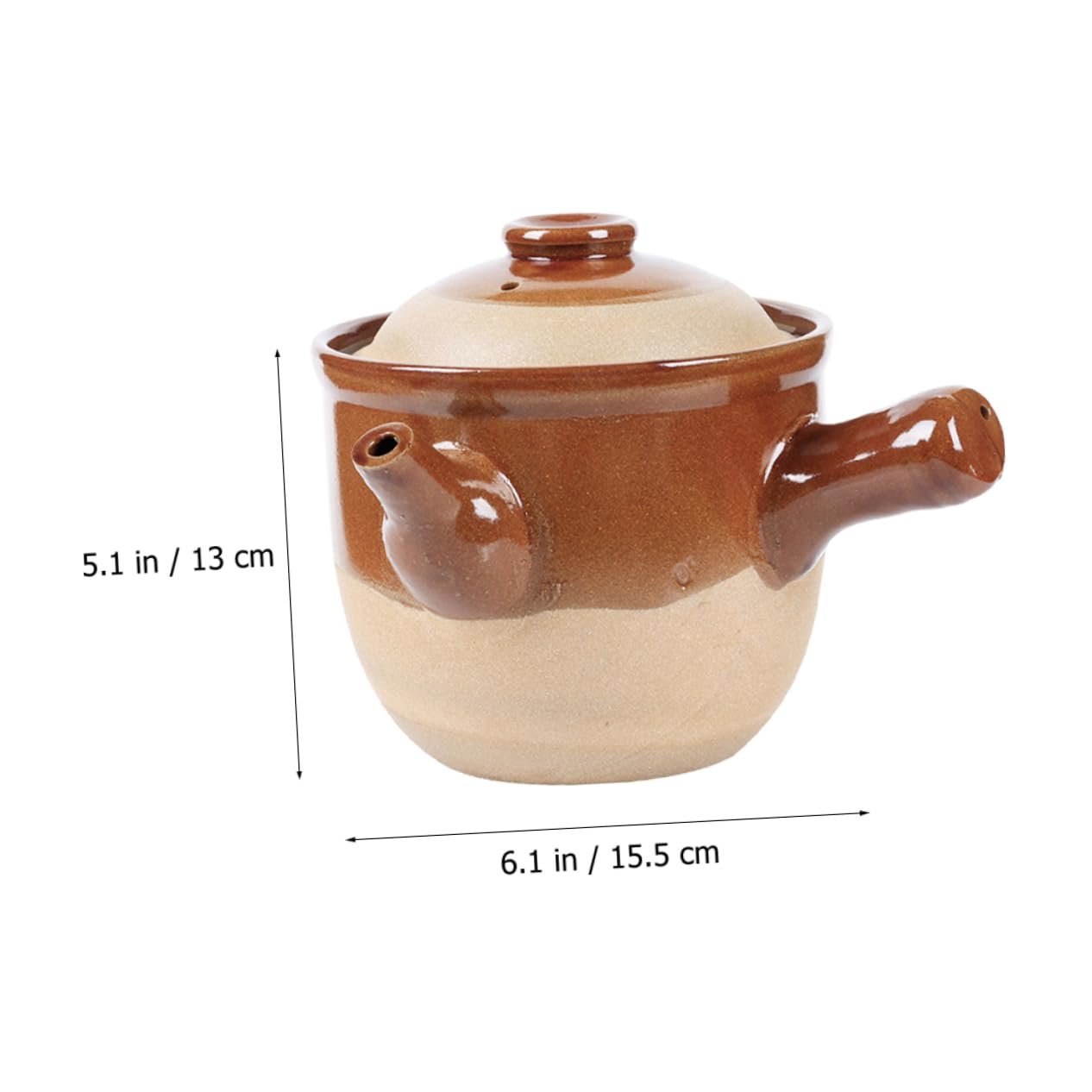 Глиняный горшок Mobestech традиционный китайский керамический с носиком жаропрочный для газовых плит, фото №5