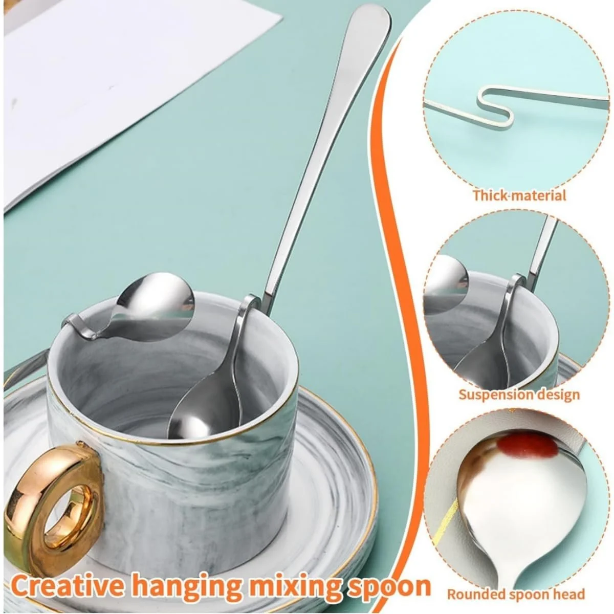 Ложка для меду з нержавіючої сталі, набір з 2 ложок для джему, фото №4