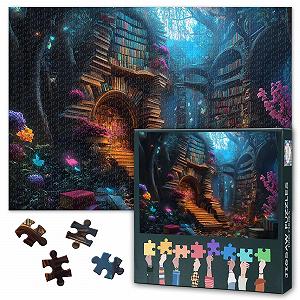 Пазли Фантастична бібліотека квітучі квіти 1000 елементів 70 x 50 см - Фото 1