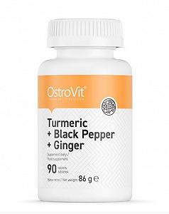 Натуральні добавки Ostrovit Turmeric Black Pepper Ginger 90tabl - Фото 1