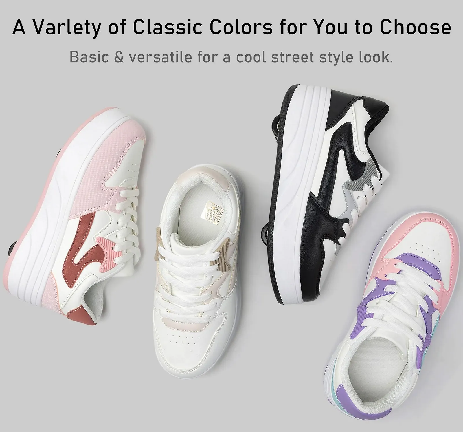 Роликові кросівки для дітей, для хлопчиків і дівчаток, зі знімними колесами, фото №6