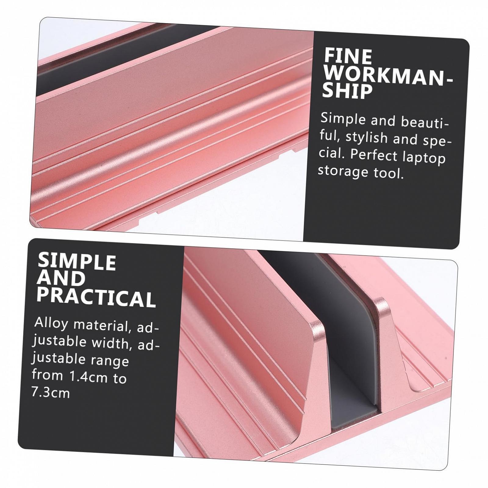 Алюминиевая вертикальная подставка для ноутбука для ноутбуков Регулируемая многофункциональная как подставка для книг для офиса дома и учебы, фото №5