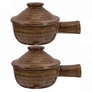 Набор кастрюль Mobestech 2 шт. Керамические с крышкой Ретро стиль - Фото 1