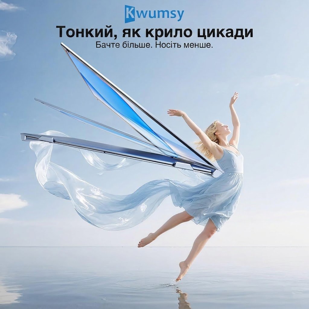 Монітор портативний потрійний 14" Kwumsy S8 ProFull HD LCD 60 Гц, фото №3