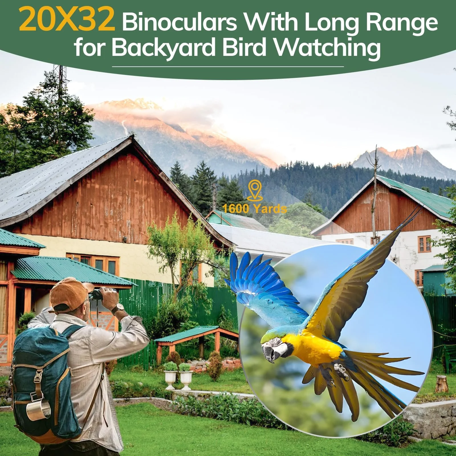 Бінокль Opaita 20x32 HD Compact Black, фото №6