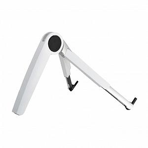 Підставка для ноутбука трикутна алюмінієва складана регульована з функцією охолодження для офісу подорожей і дому Легка Мобільна Біла - Фото 1