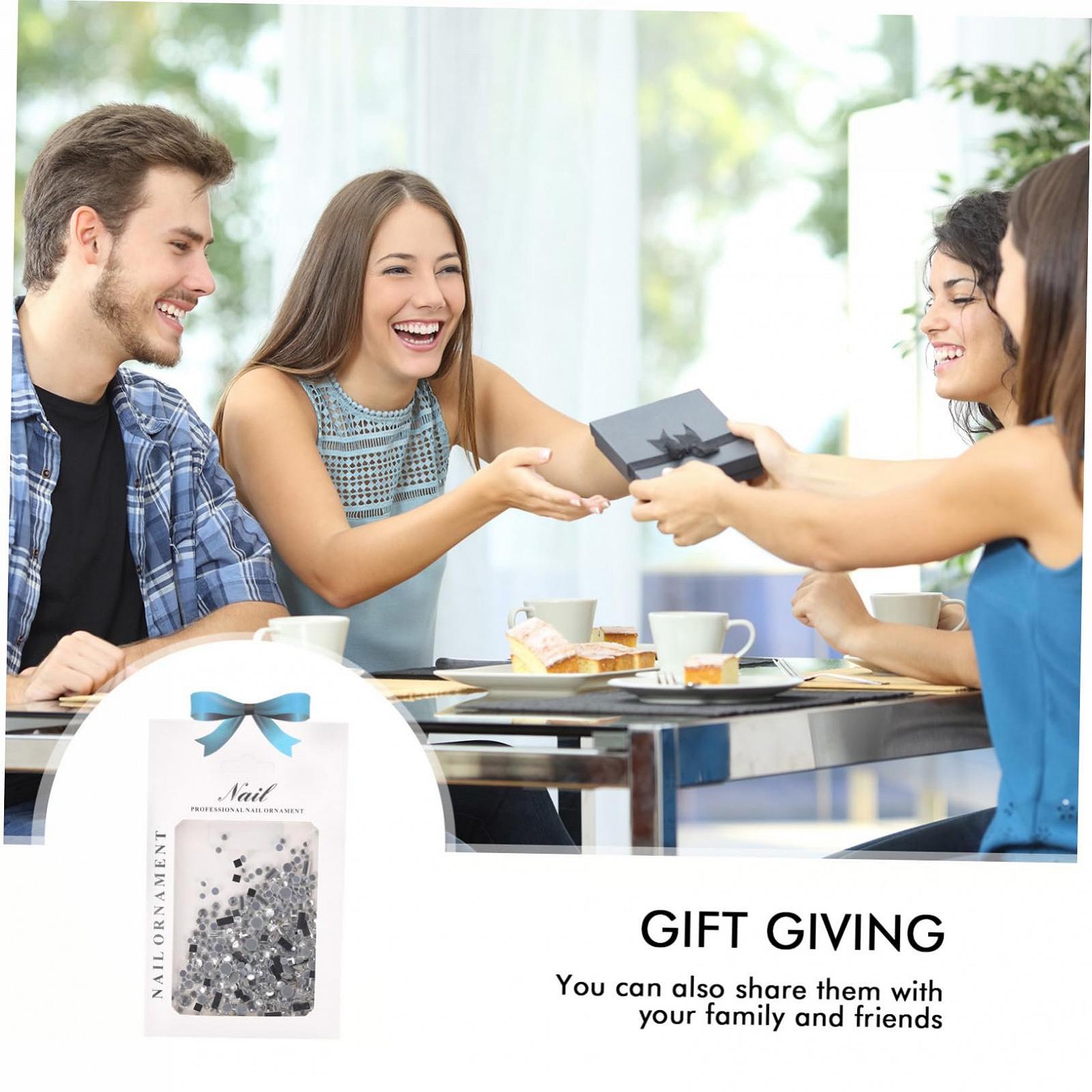 Мішечок кристалів для нігтів, стрази з плоским дном, змішані форми, фото №9