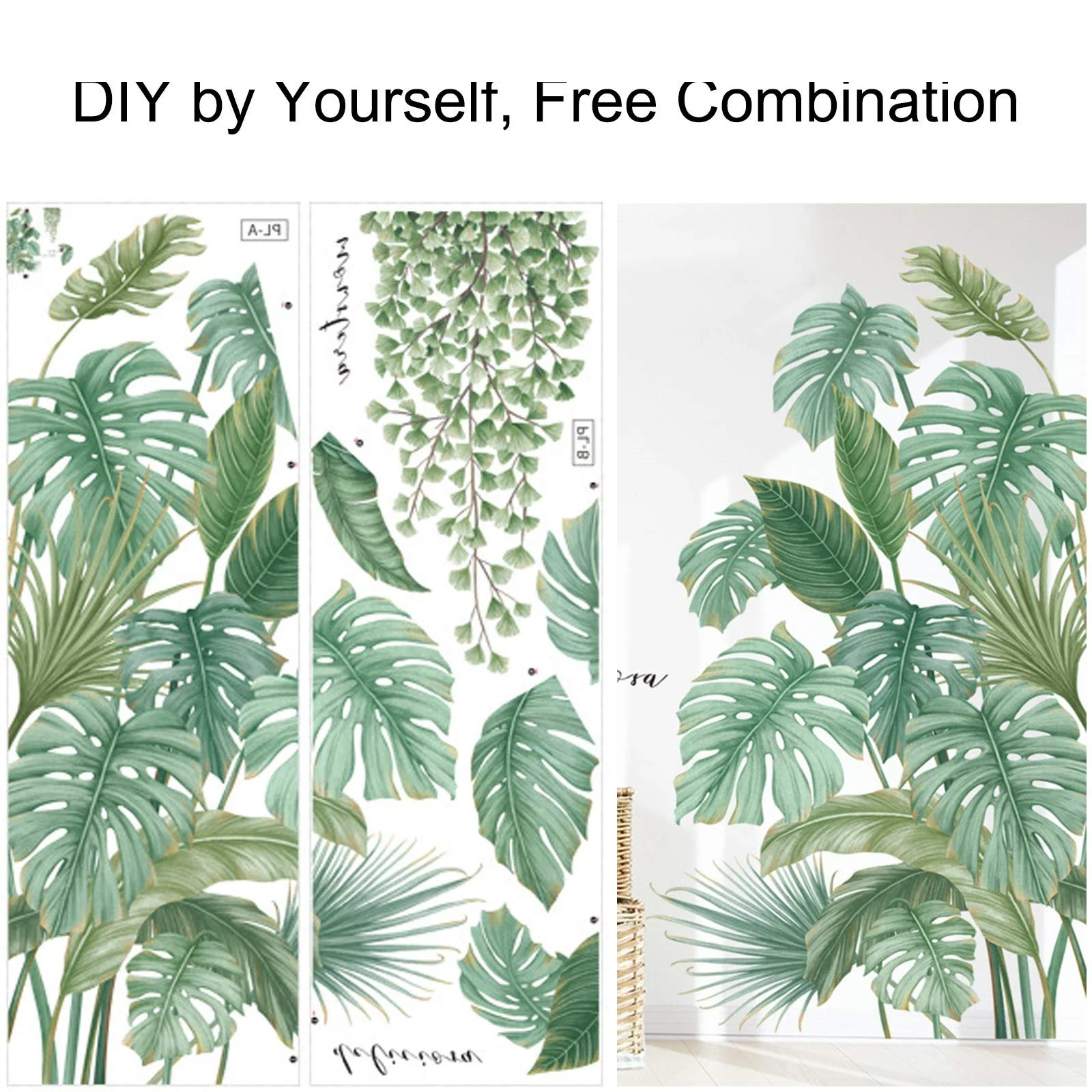 Наклейка на стіну AILANDA Рослини 45 x 30 см, фото №3