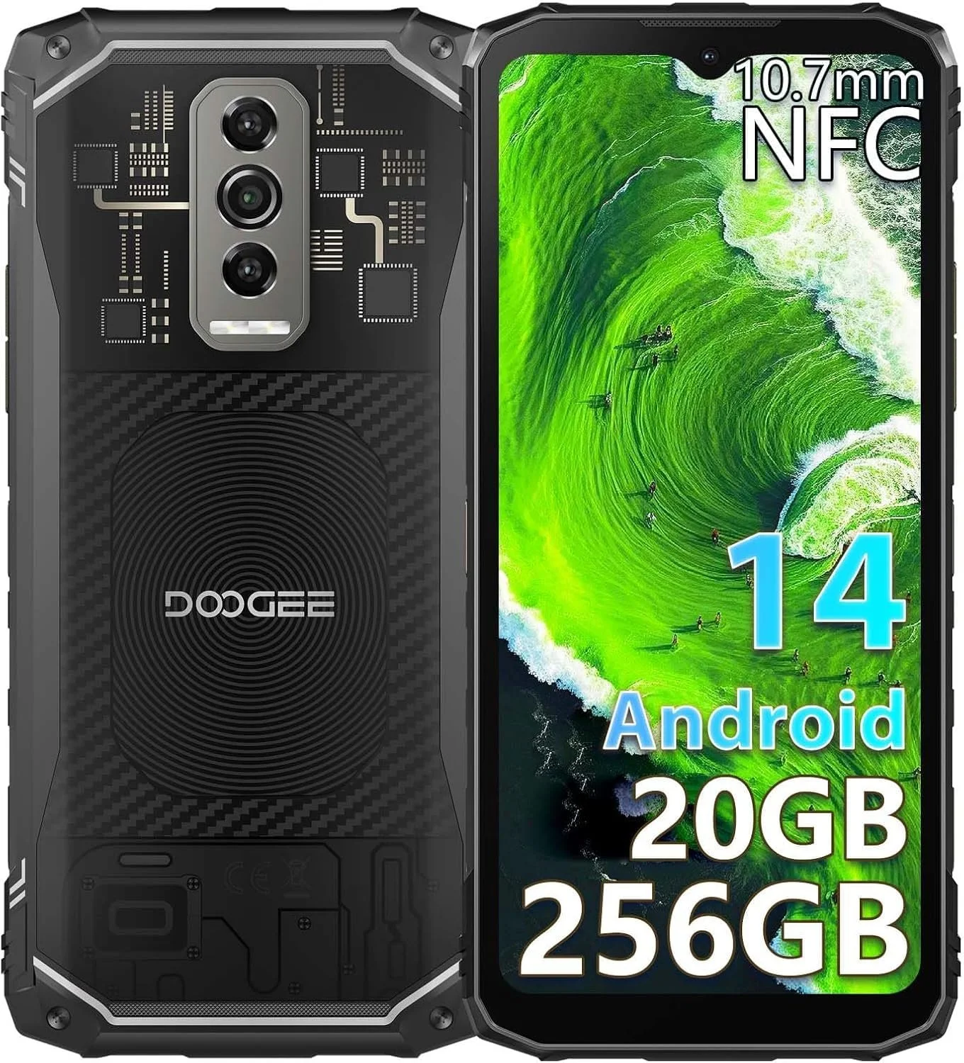 Смартфон DOOGEE Blade 10 Ultra Rugged 20GB 256GB 50MP 6.5" 90Hz 5150 мАг Android 14 NFC OTG GPS, фото №1