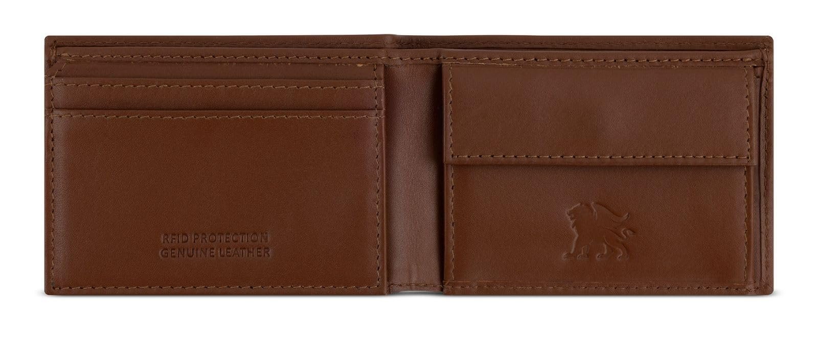 Кошелек Mini mano Don Antonio RFID Cognac Cognac Классический, фото №2