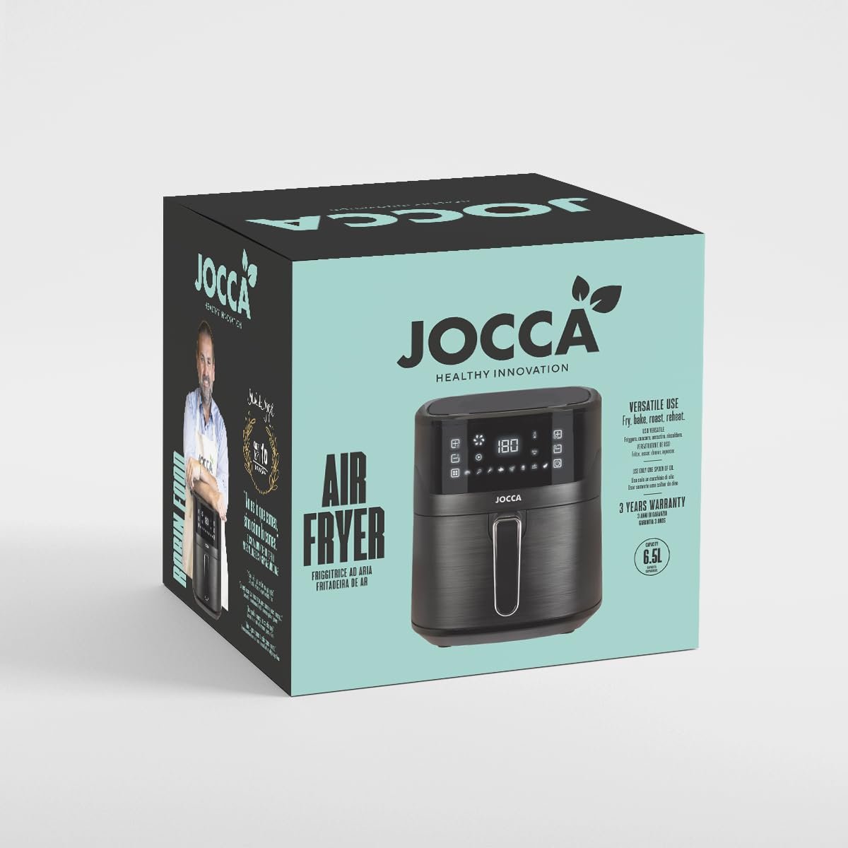 Мультипечь Jocca 6.5 л 80-200°C 60 мин 8 программ LED Сенсорная Чорная, фото №7