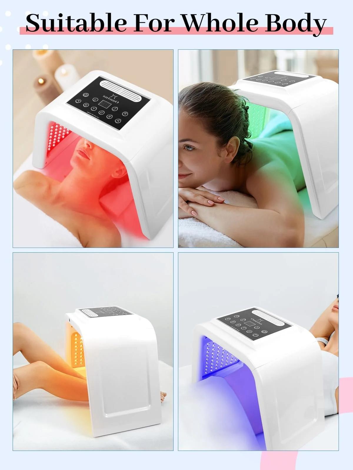 Маска для лица LED Deciniee для световой терапии с функцией распыления – 6 цветов, фото №5