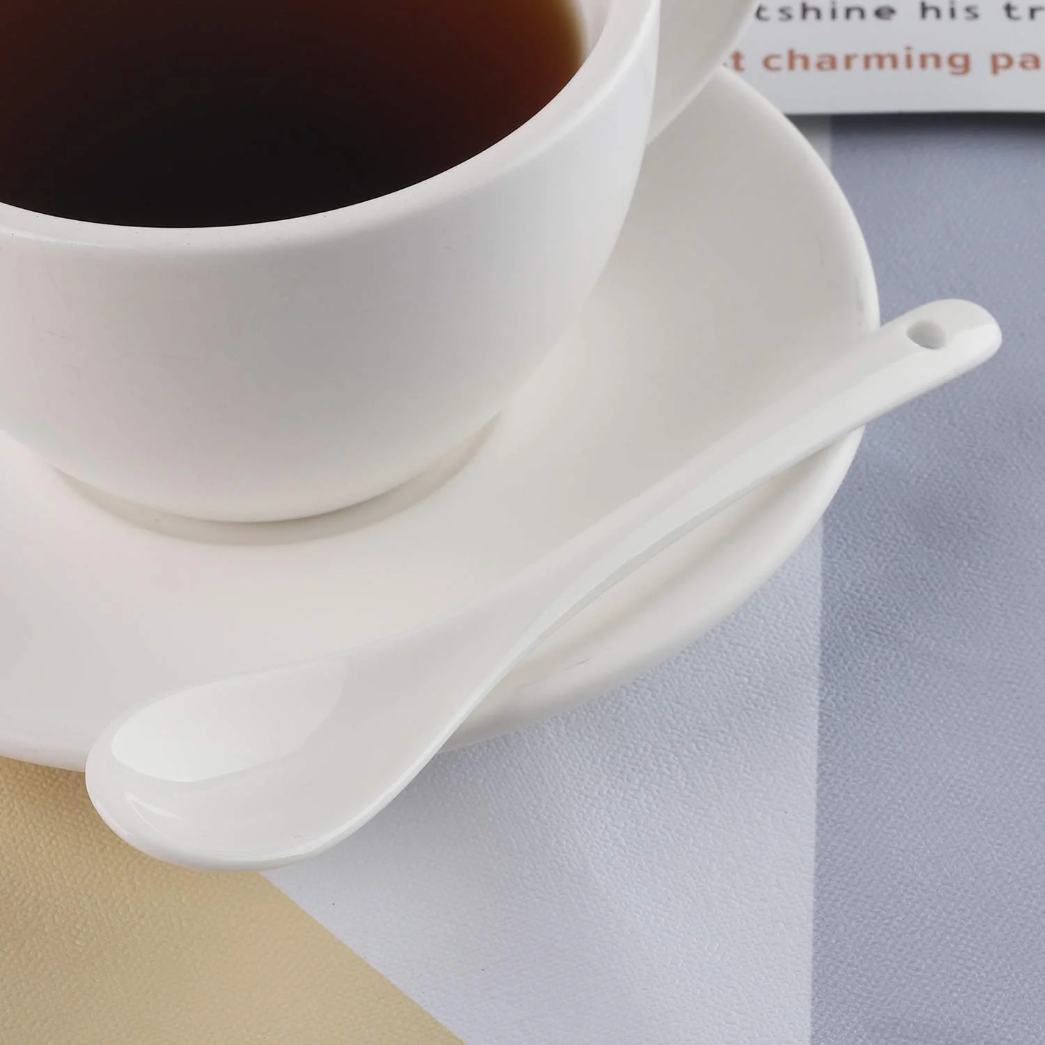Набір з 12 порцелянових ложок некруто, кави, чаю, десертів. Керамічна, фото №6