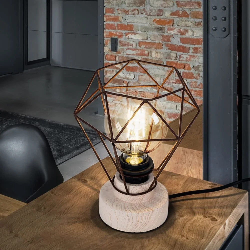 Настільна лампа etc-shop Wood E27 RGB LED 9 W 806 Lm 19x22.5 см, фото №8