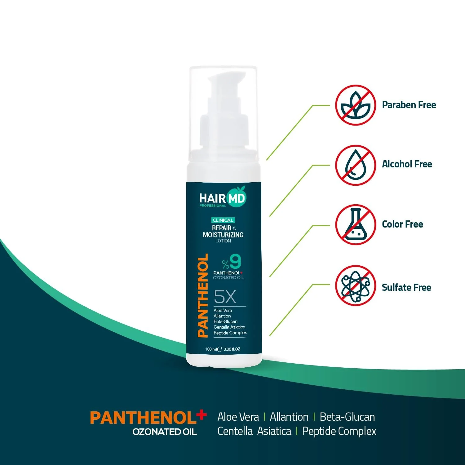 Лосьйон Hairmd Clinical Repair Panthenol 9% 100 мл, фото №3 Лосьйон Hairmd Clinical Repair Panthenol 9% 100 мл, фото №3