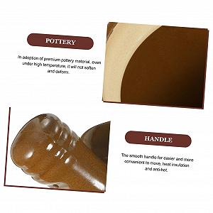 Ківш Sosoport для традиційної китайської медицини керамічний термостійкий антипригарний з ергономічною ручкою synthetic.ua - Фото 1