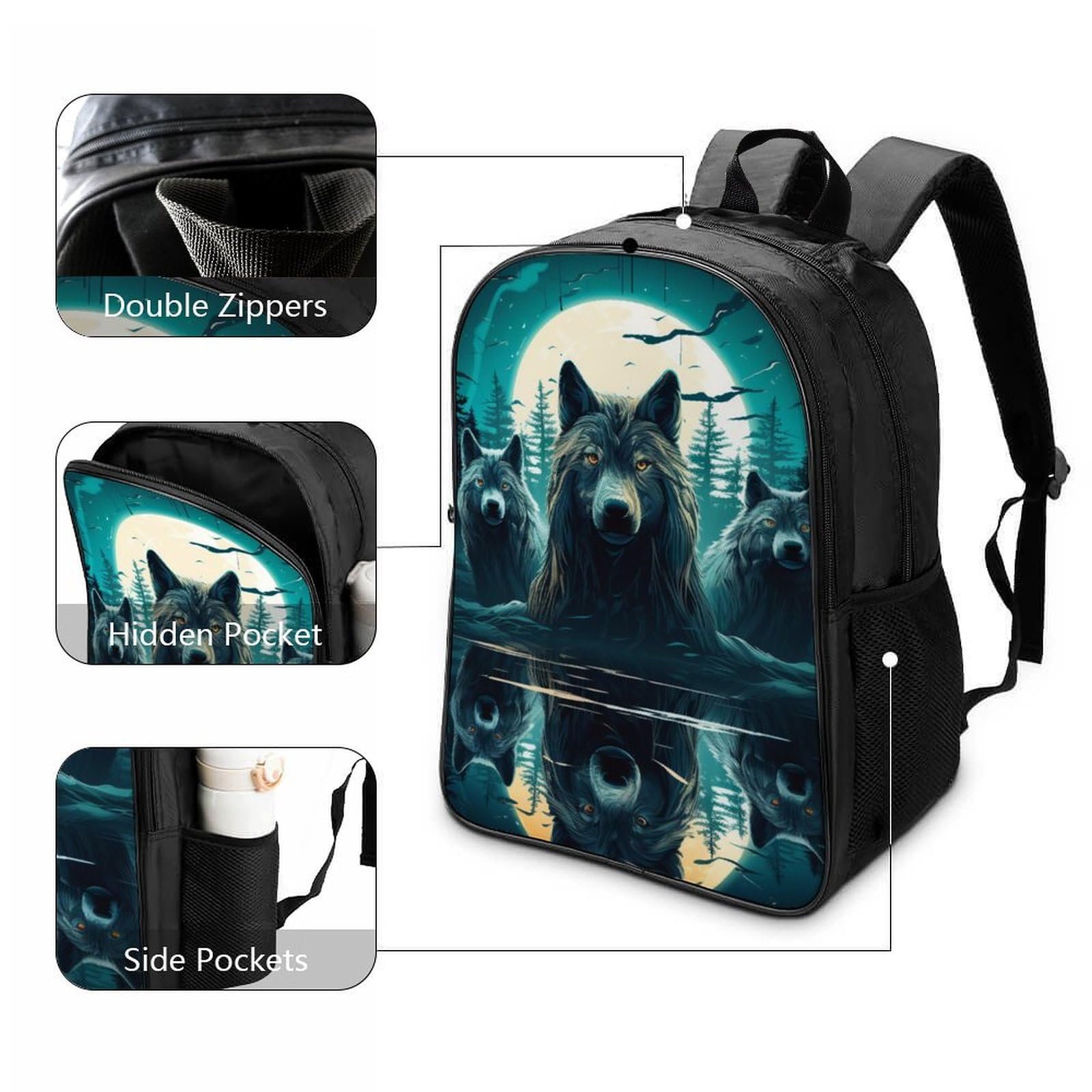 Ранець Шкільний RSIUUODNF Wolf 40x28x16см, фото №3