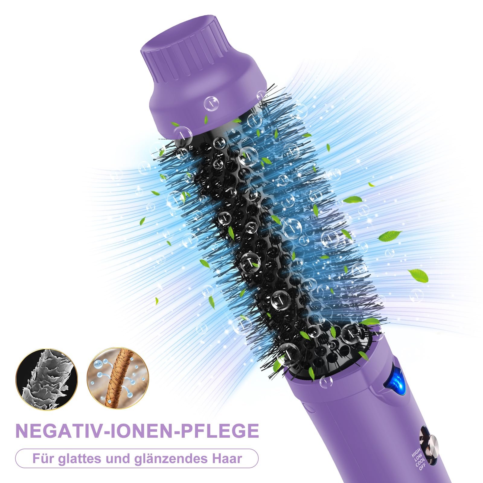 Фен-щітка PARWIN PRO BEAUTY One-Step 4-в-1 1000 Вт Purple, фото №4 Фен-щітка PARWIN PRO BEAUTY One-Step 4-в-1 1000 Вт Purple, фото №4