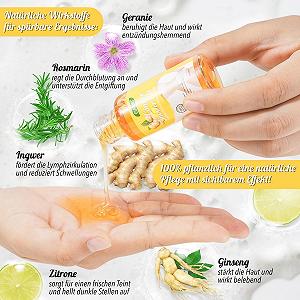 Набор гелей для душа P-Beauty Ginger Лимфодренажный уход с разогревающим эффектом растительный с имбирем, женьшенем, розмарином и полынью 1 x 3 x 30 мл synthetic.ua - Фото 1