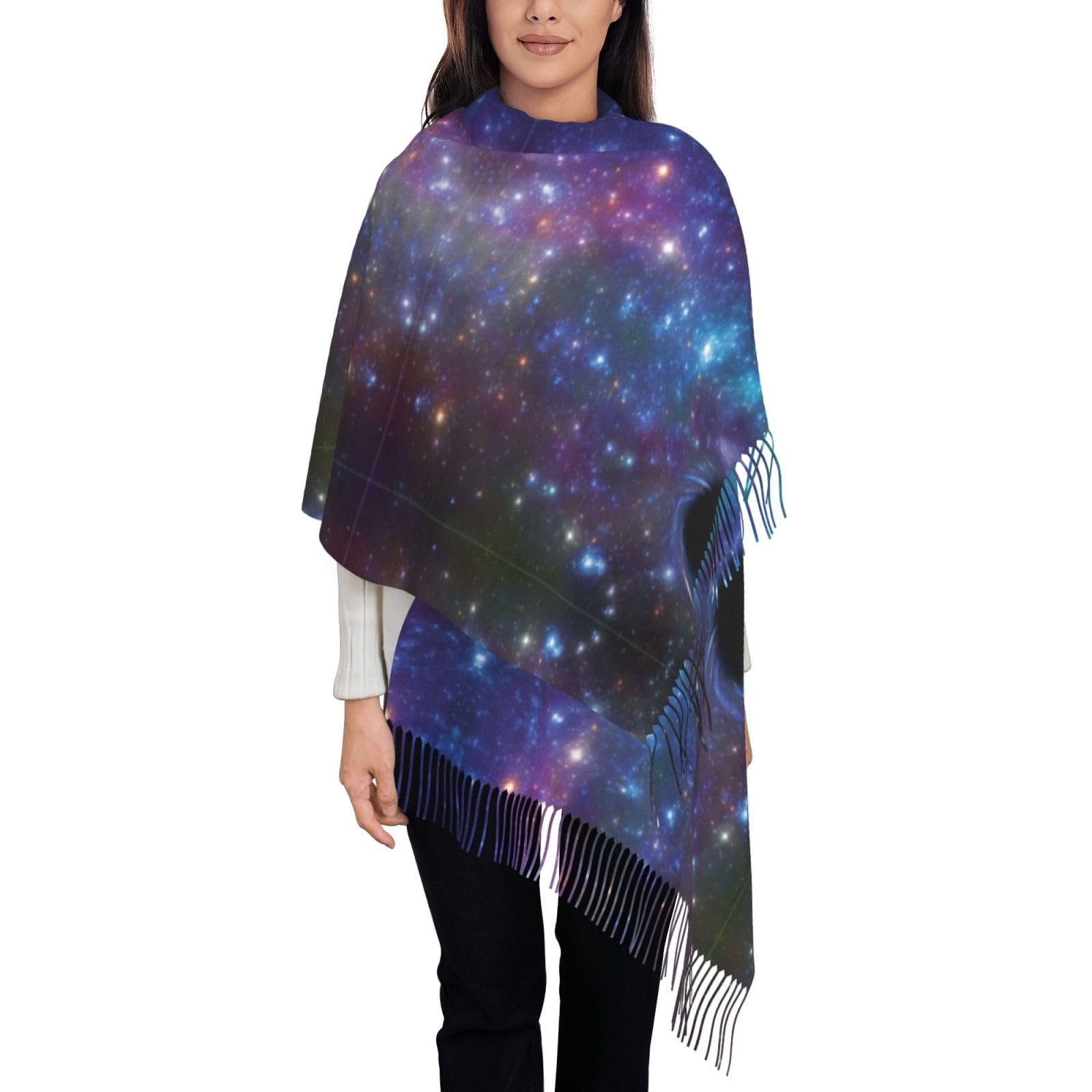 Шаль LGHDFYO Galaxy Жіноча Смугаста Осіння Зимова, фото №3