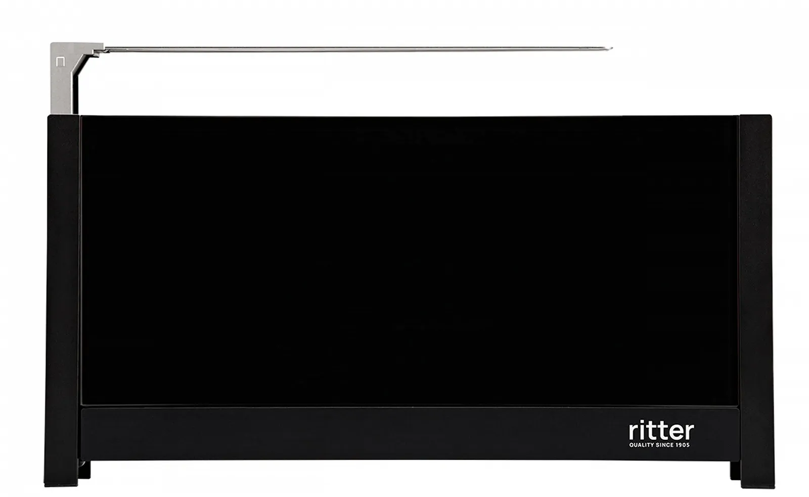 Тостер з довгим слотом ritter volcano 5 з насадкою для булочок, надзвичайно тонкий, зроблено в Німеччині, чорний, фото №1