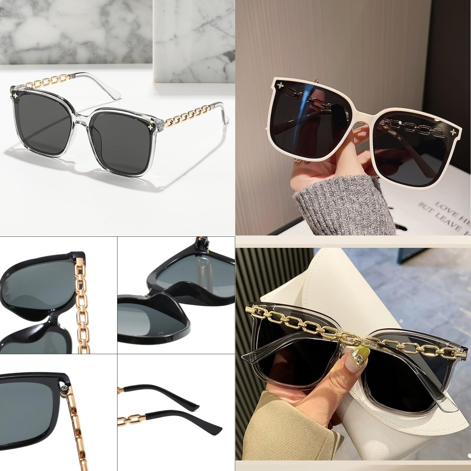 Сонцезахисні окуляри DKDDSSS, 3 шт., великі, прямокутні, фото №5