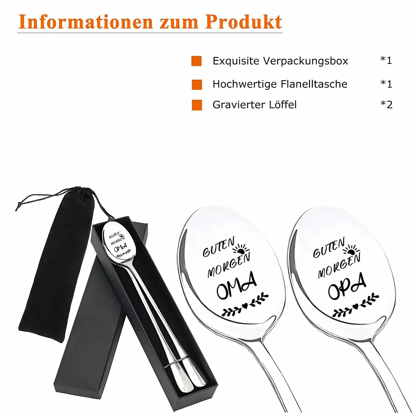 Ложка Кавова  Grandma and Grandpa  2 шт., фото №6