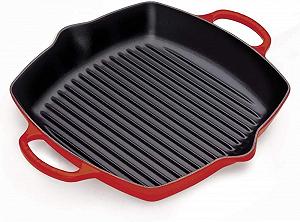 Сковорода-гриль Le Creuset Signature 20200300600422 квадратна висока чавунна з додатковою ручкою 30 см Cherry Red - Фото 1