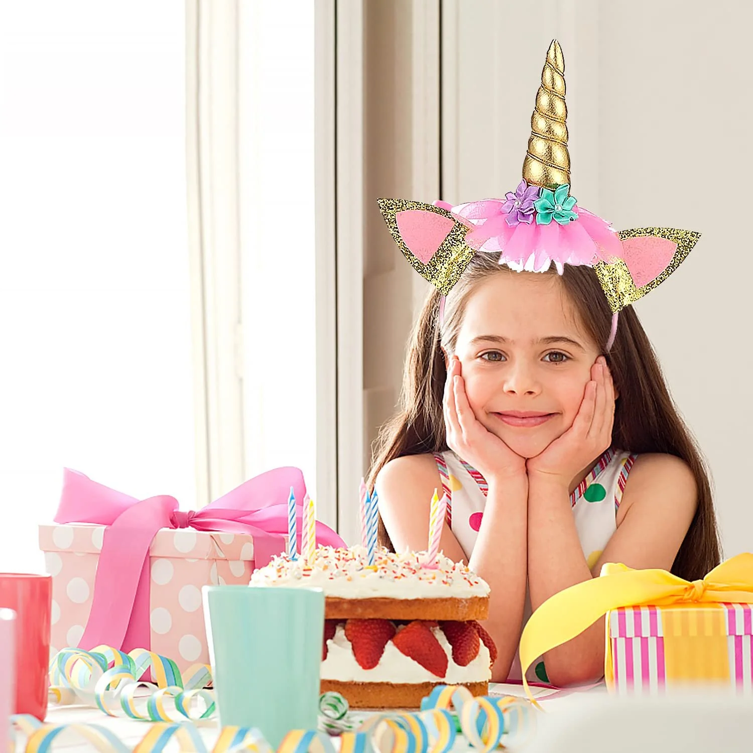 Обруч Єдиноріг Еластичний Єдиноріг Квітковий, фото №3