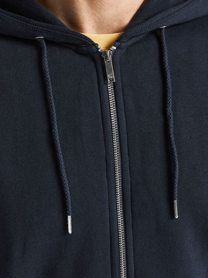 Світшот Jack&Jones BASIC SWEAT ZIP HOOD NOOS 12191895 REG FIT Темно-синій L, фото №4
