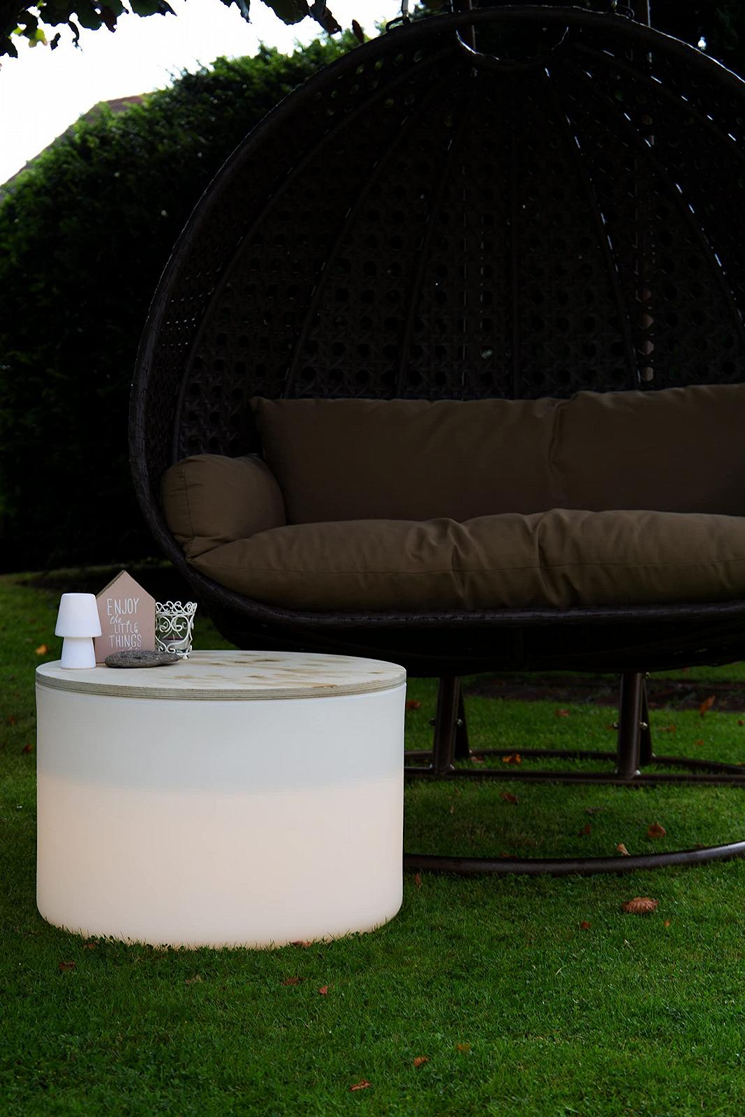 Світлове кашпо 8 seasons Design Shining Elegant Pot XM LED 59 x 39 см з функцією зміни кольору (15 кольорів) Біле, фото №6