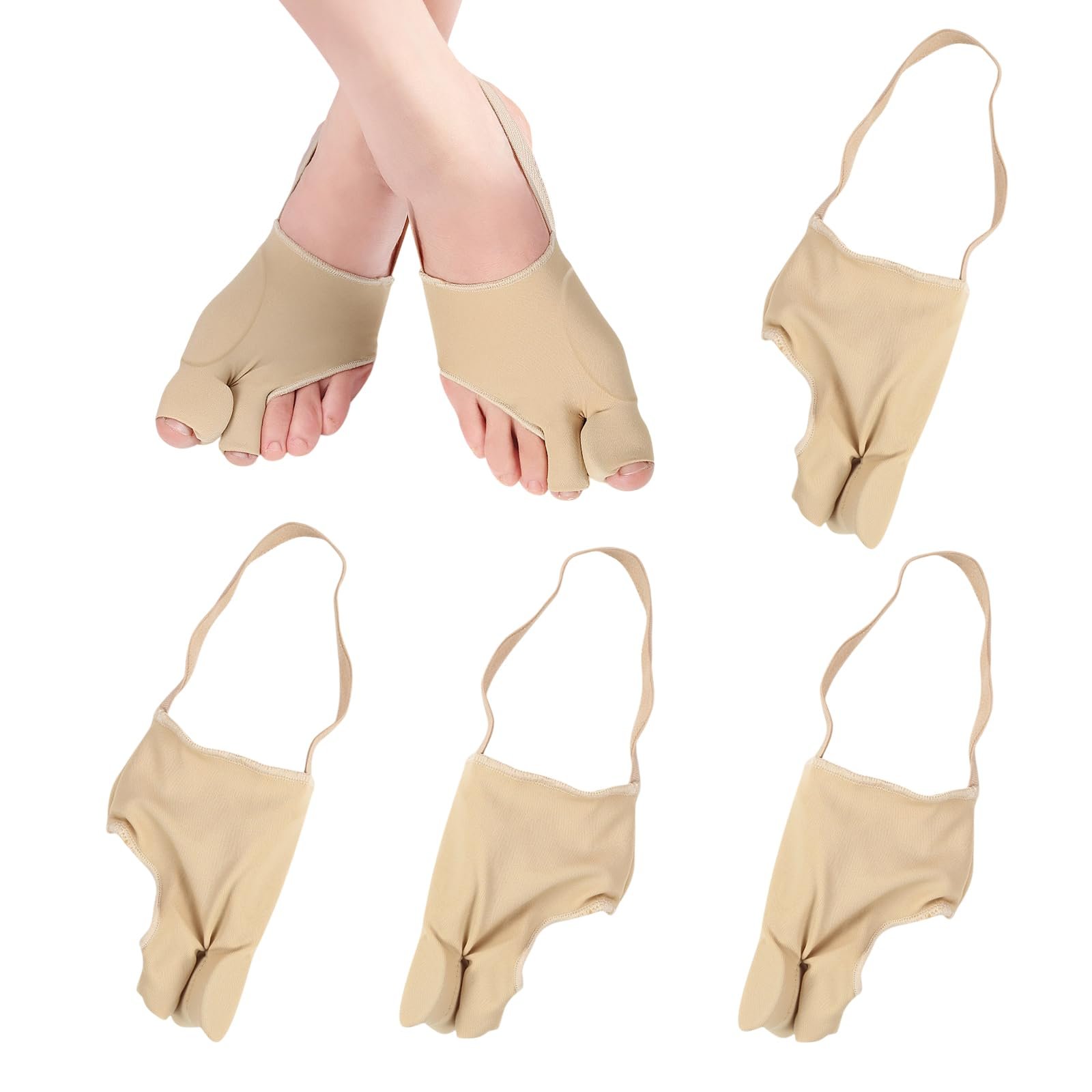 Пов'язка Hallux Valgus 2 пари, Зручна та дихаюча корекція Hallux Valgus, Ергономічний дизайн адаптується до стопи, Унісекс, фото №1