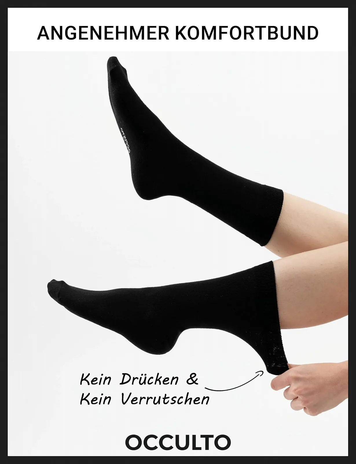 Носки Occulto Женские Черный, упаковка 10-20 (Модель: Hermine), фото №2 Носки Occulto Женские Черный, упаковка 10-20 (Модель: Hermine), фото №2