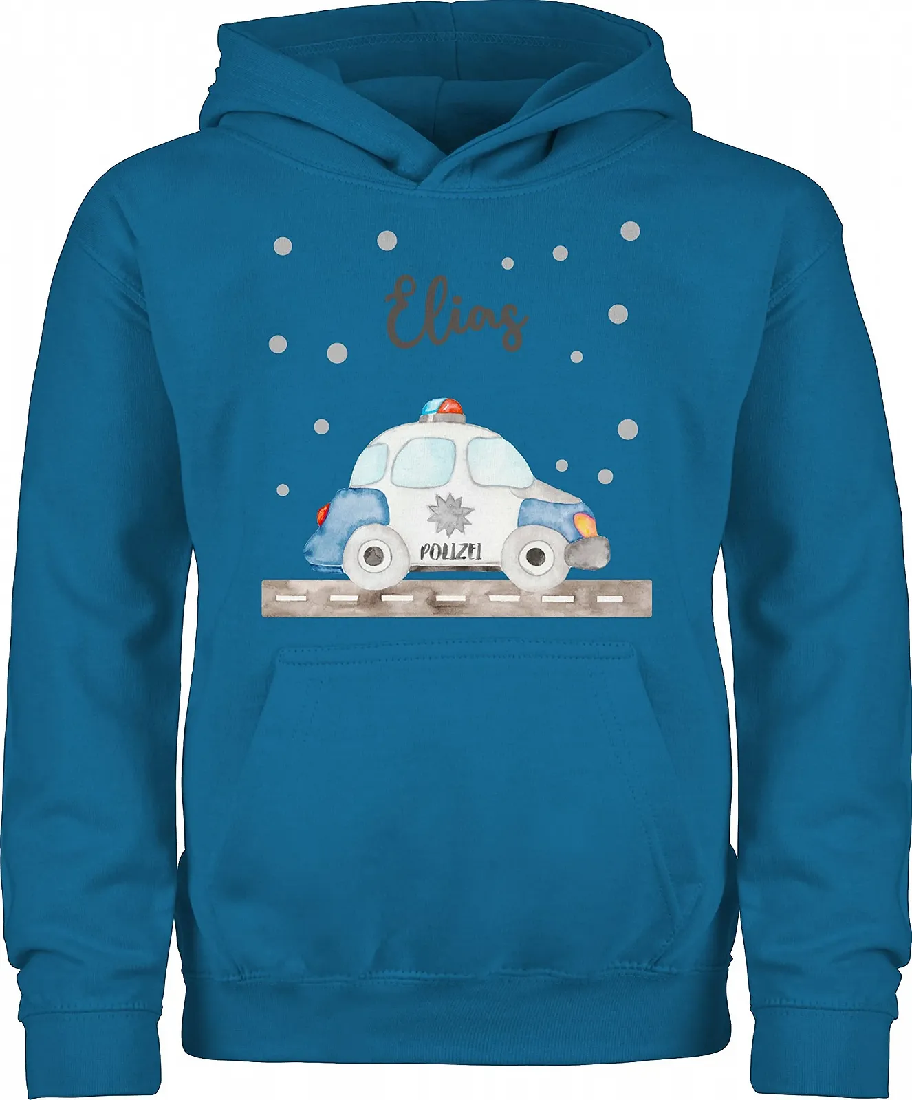 Детская Толстовка Shirtracer Полицейская машина синего цвета, фото №1