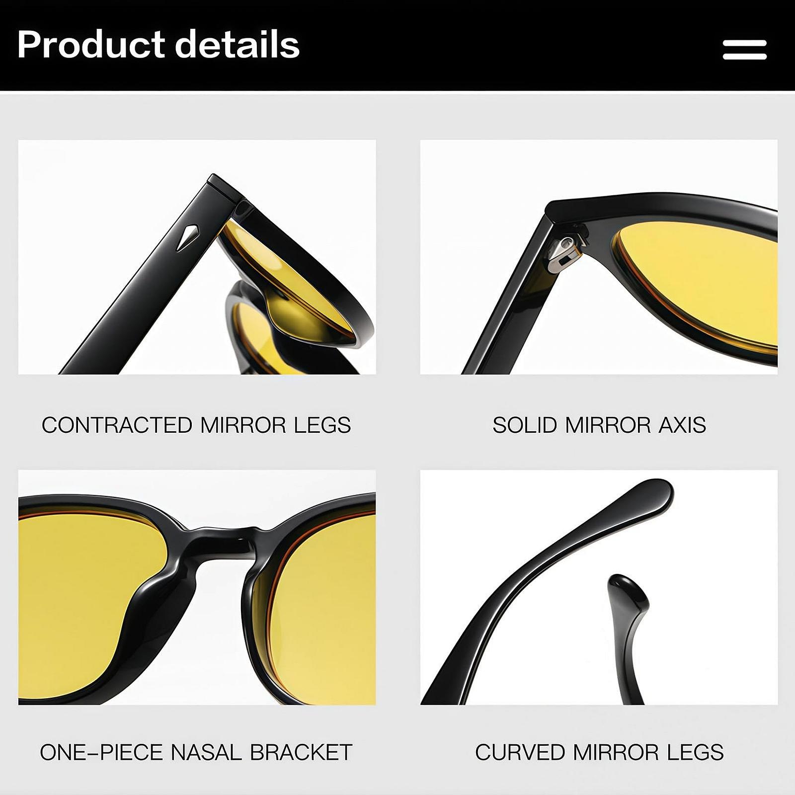 Солнцезащитные очки круглые ретро RUNHUIS для мужчин и женщин, модные винтажные UV400, фото №5