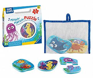 Пазл для ванны Ravensburger ministeps Plitsch-Splash Sea Creatures 4588 10 деталей от 1 года synthetic.ua - Фото 1