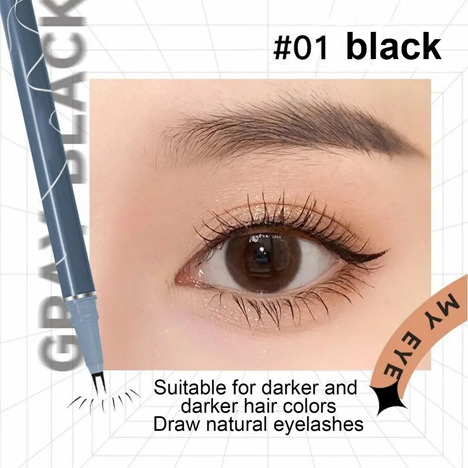 Підводка Youding з подвійним пензлем та тонким кінчиком, фото №2 Підводка Youding з подвійним пензлем та тонким кінчиком, фото №2