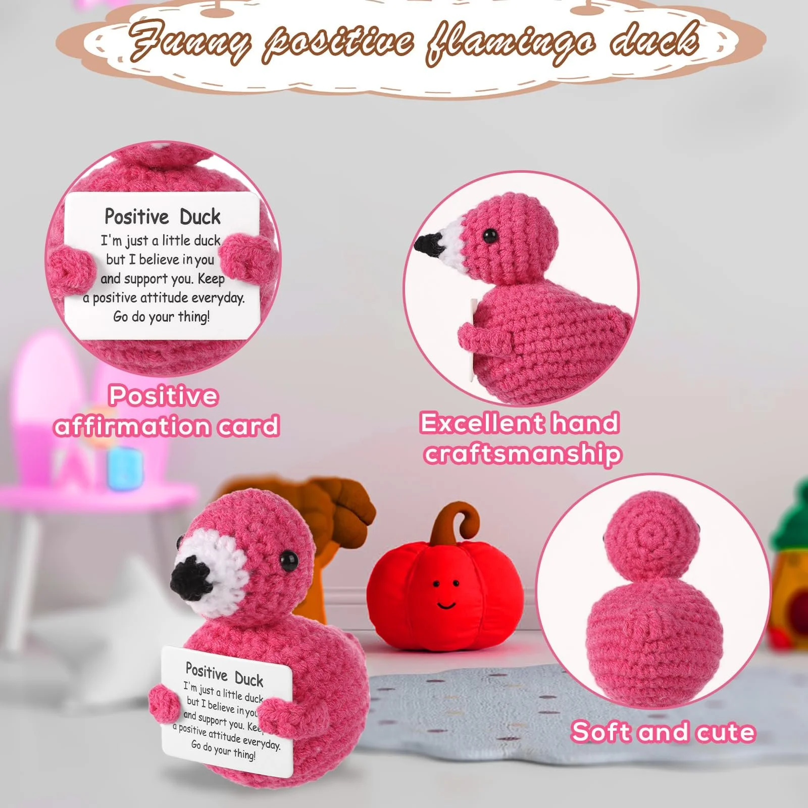 Игрушка lasuroa Flamingo Duck 7 см, фото №3 Игрушка lasuroa Flamingo Duck 7 см, фото №3