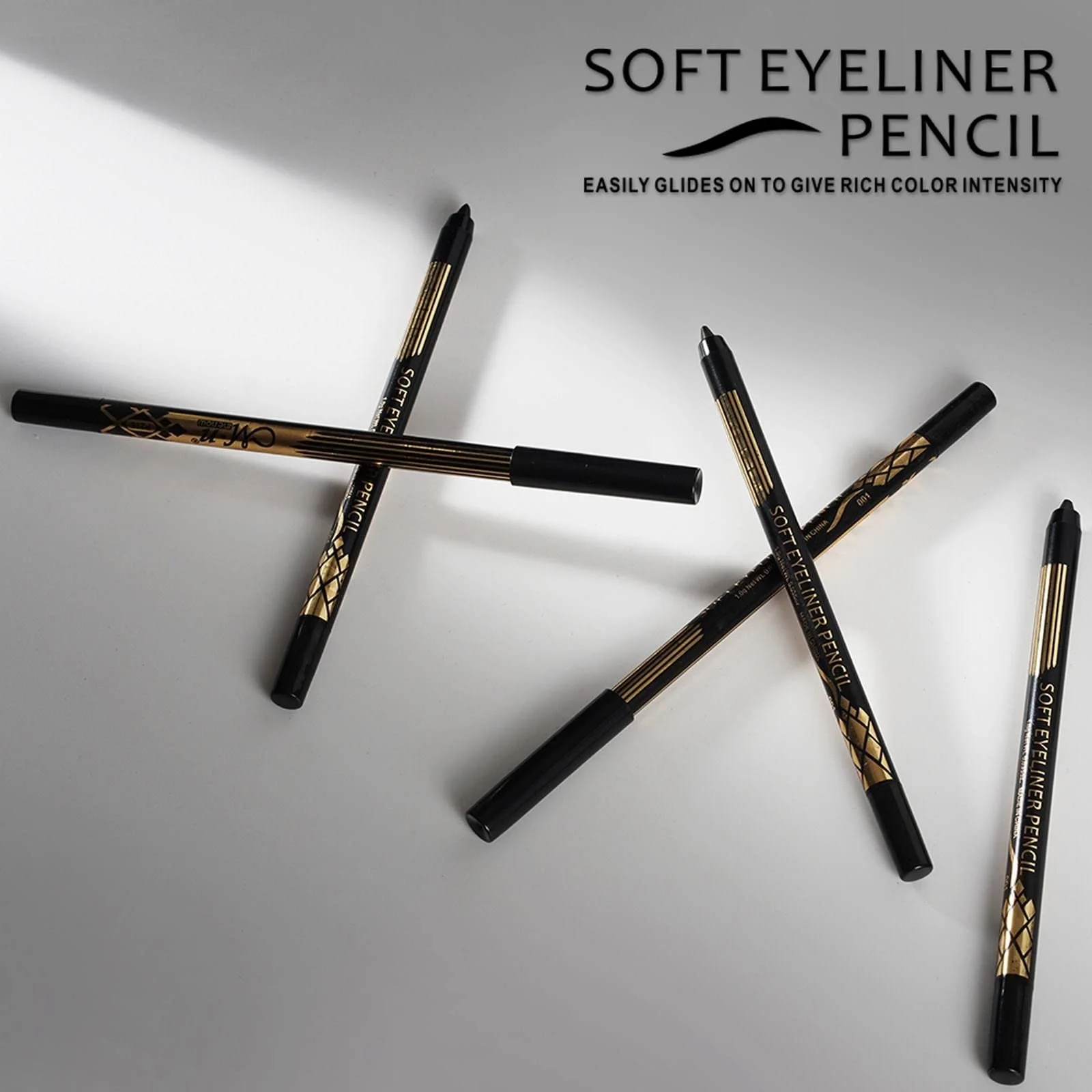 Гель-карандаш для глаз матовый черный быстросохнущий водостойкий, фото №4