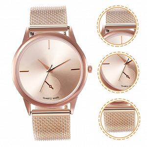 Часы кварцевые LIFKOME Женские Изящные Повседневные Деловые Часы для Девушек Ажурные Часы из Сплава Женские Часы Обычное Стеклянное Зеркало, золотой, Браслет synthetic.ua - Фото 1