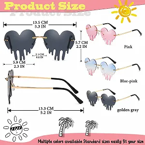 Солнцезащитные очки Mohito Винтаж Сердце Без оправы Ретро, 3 шт. synthetic.ua - Фото 1