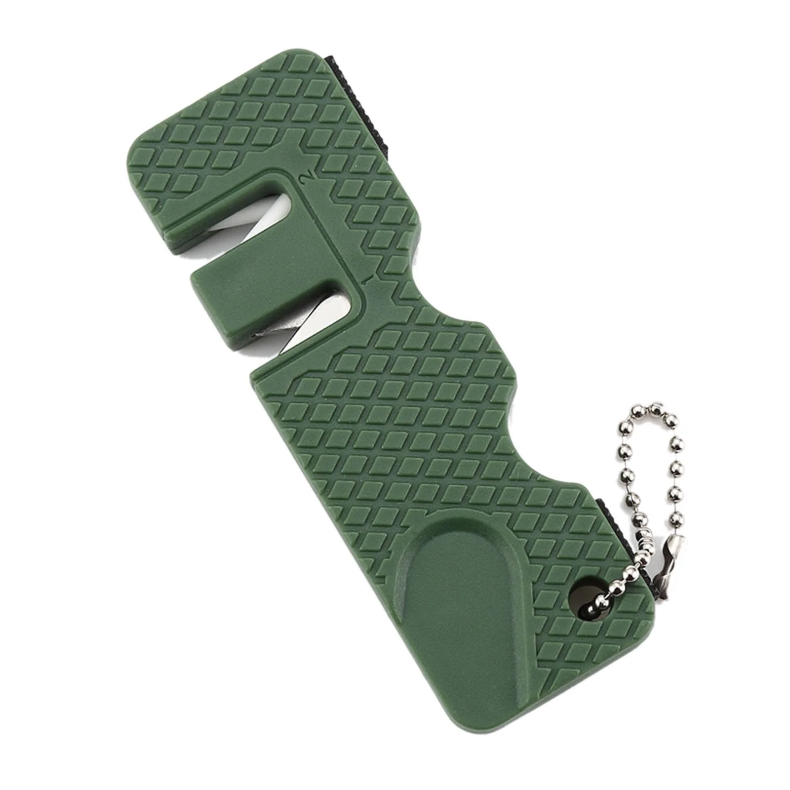 Точильный камень карманный многофункциональный с кольцом для ключей портативный, фото №1