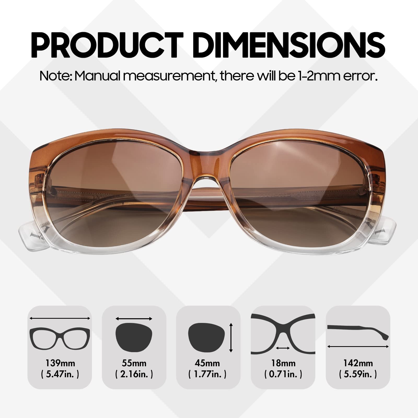 Вінтажні поляризовані сонцезахисні окуляри LVIOE для жінок UV400 захист, ультралегка оправа, фото №5 Вінтажні поляризовані сонцезахисні окуляри LVIOE для жінок UV400 захист, ультралегка оправа, фото №5