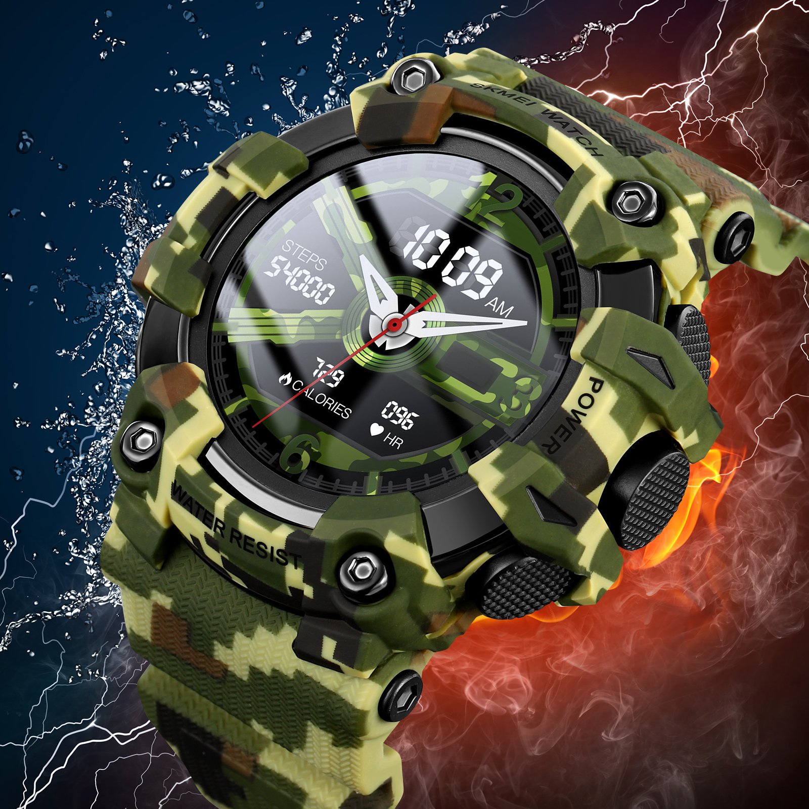 Смарт-годинник Skmei S231-CMGN Camo Green, фото №3