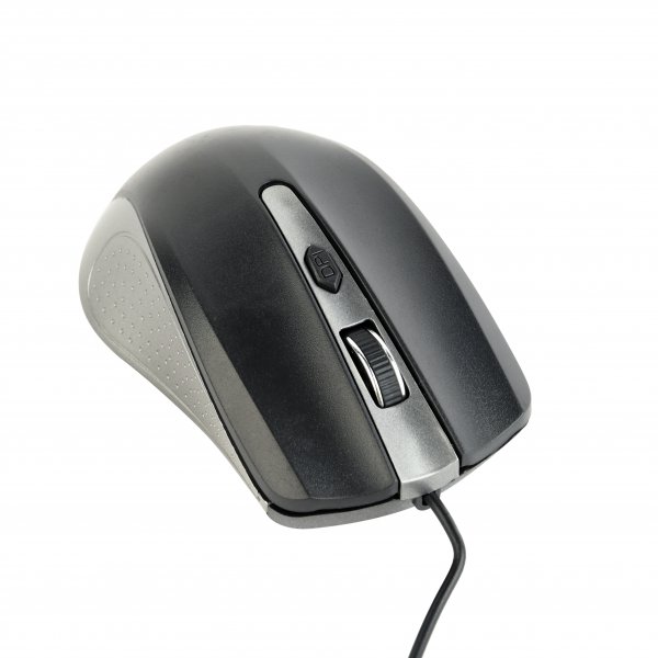 Оптична мишка Gembird MUS-4B-01-GB, USB интерфейс сіро-чорного кольору, фото №1