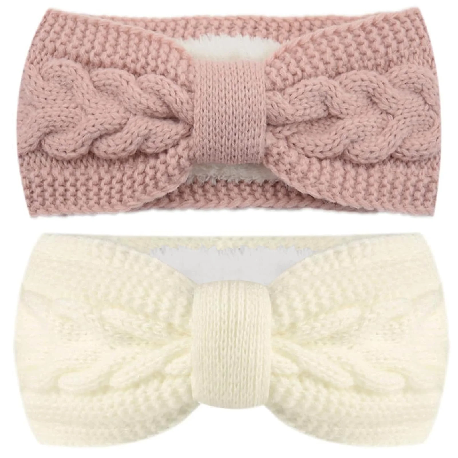В'язана пов'язка на голову для жінок (2 шт. в упаковці), фото №1