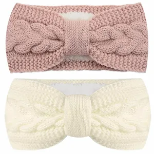 Вязаная повязка на голову для женщин (2 шт. в упаковке) - Фото 1