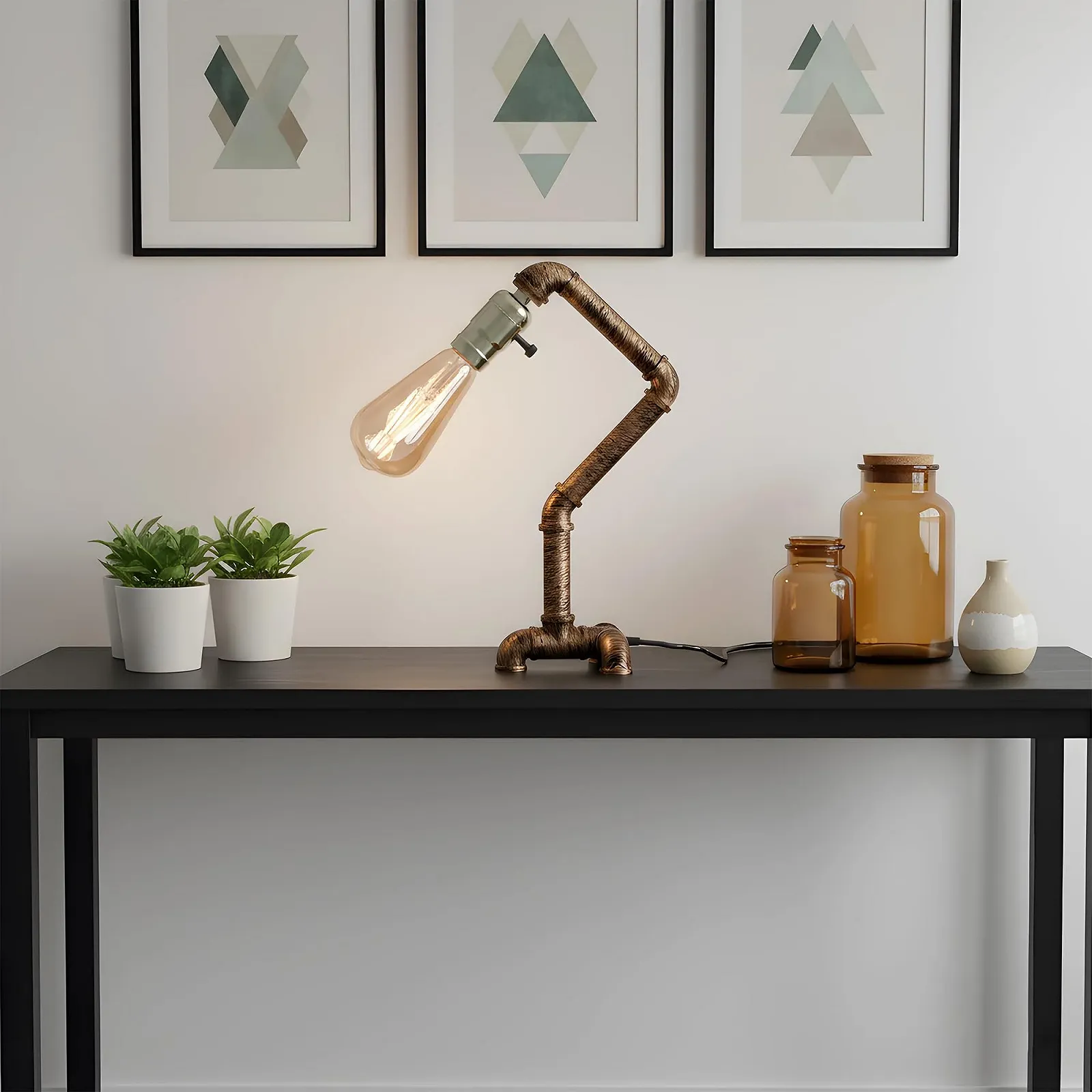 Настільна лампа LEDSone Steampunk E27 Brushed Copper, фото №3