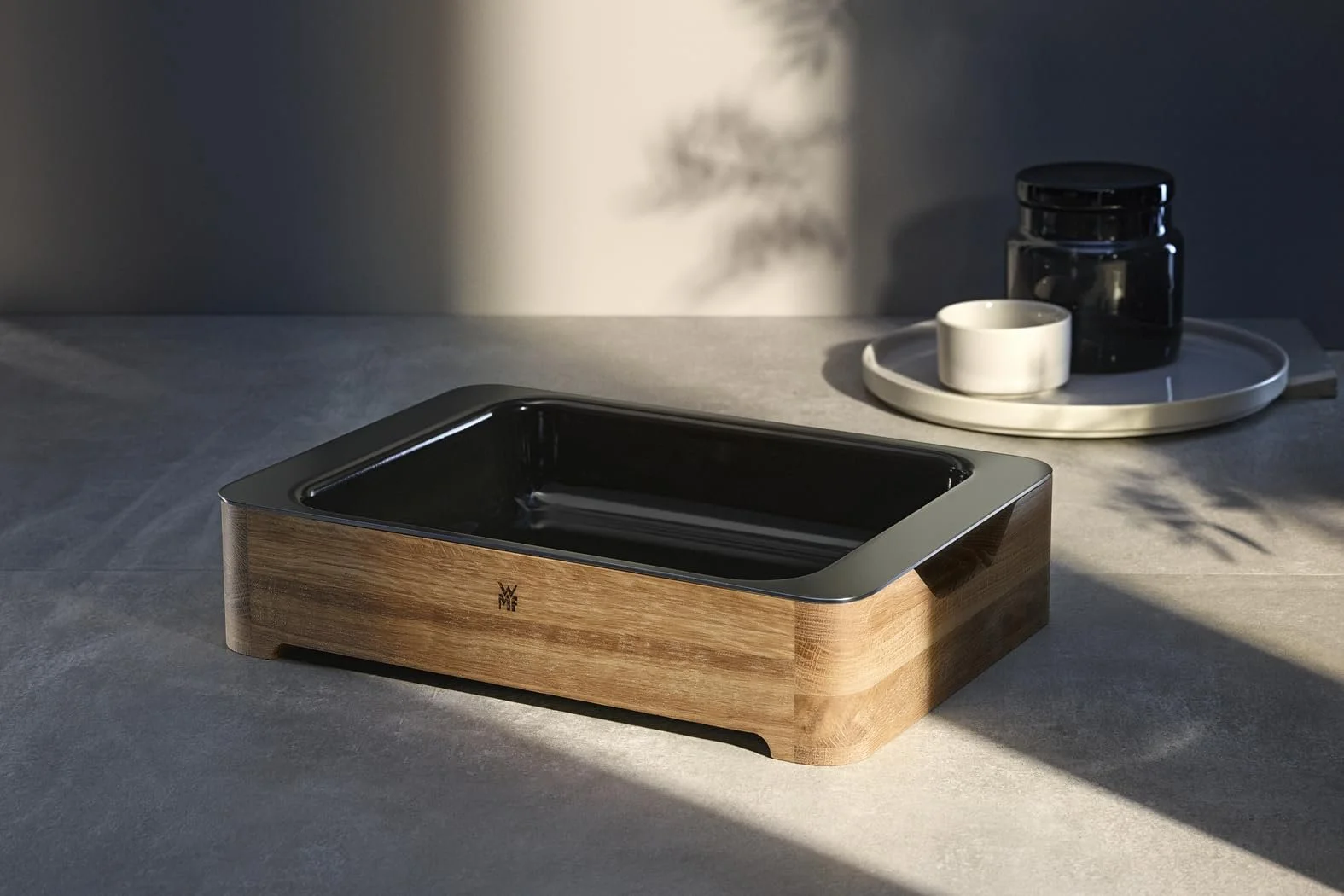 Форма для лазаньи WMF Fusiontec 36 x 26 x 8 см керамическая с деревянной подставкой термостойкая до 450 °C Large, фото №8