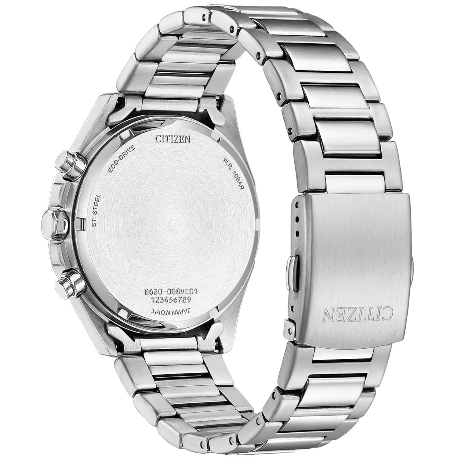 Чоловічий аналоговий годинник Quartz CITIZEN CA4590-81L з ремінцем з нержавіючої сталі, фото №2 Чоловічий аналоговий годинник Quartz CITIZEN CA4590-81L з ремінцем з нержавіючої сталі, фото №2